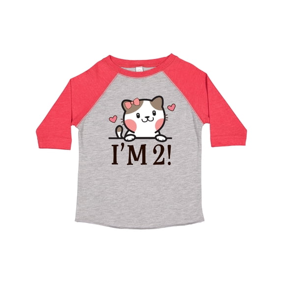 Inktastic 2nd Birthday Kitty 2 Year Old Girl Girls Toddler T-Shirt