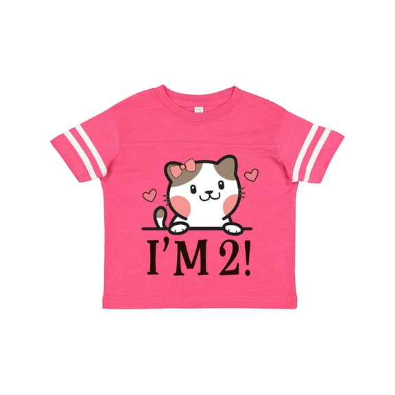 Inktastic 2nd Birthday Kitty 2 Year Old Girl Girls Toddler T-Shirt