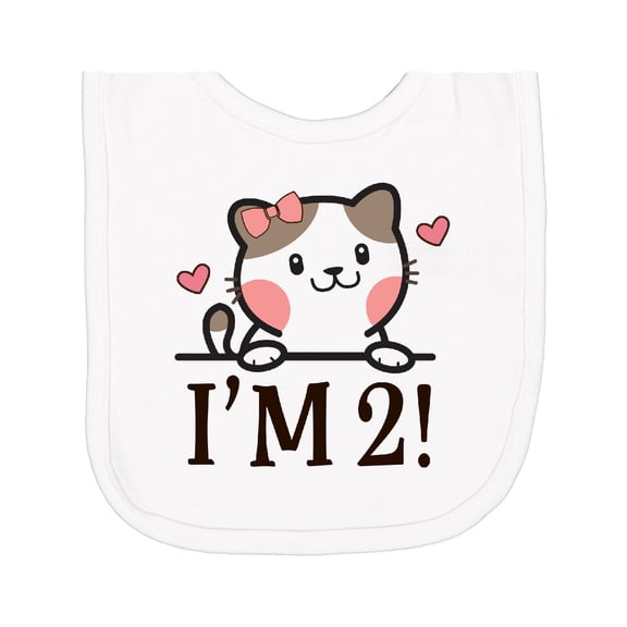 Inktastic 2nd Birthday Kitty 2 Year Old Girl Newborn Bib