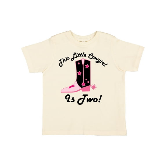 Inktastic 2nd Birthday Little Cowgirl 2 Year Old Girls Toddler T-Shirt