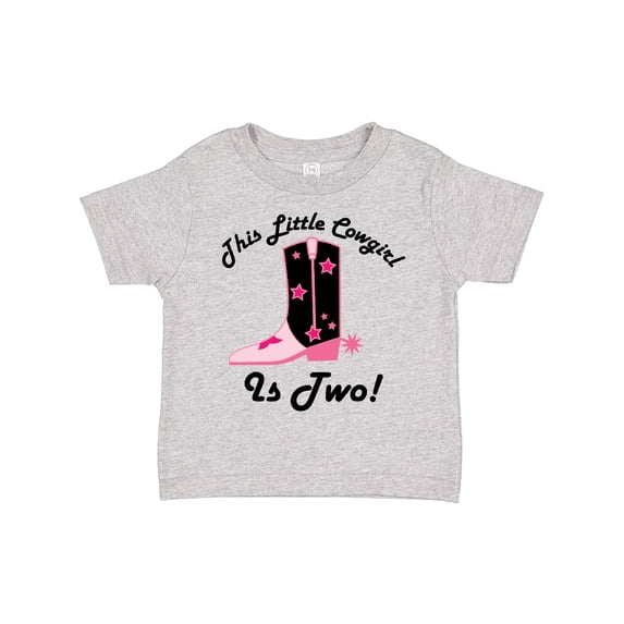 Inktastic 2nd Birthday Little Cowgirl 2 Year Old Girls Toddler T-Shirt