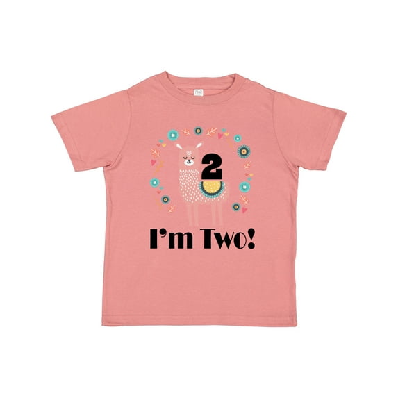 Inktastic 2nd Birthday Llama for Girl Girls Toddler T-Shirt
