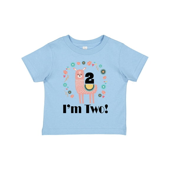 Inktastic 2nd Birthday Llama for Girl Girls Toddler T-Shirt