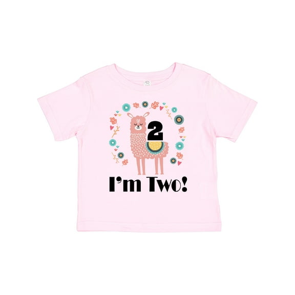 Inktastic 2nd Birthday Llama for Girl Girls Toddler T-Shirt