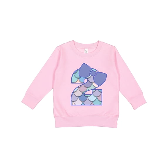 Inktastic 2nd Birthday Mermaid 2 Year Old Girl Toddler Sweatshirt