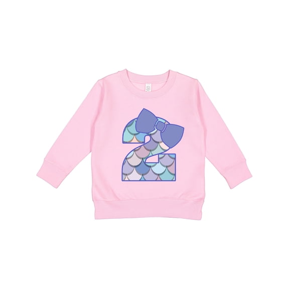 Inktastic 2nd Birthday Mermaid 2 Year Old Girl Toddler Sweatshirt