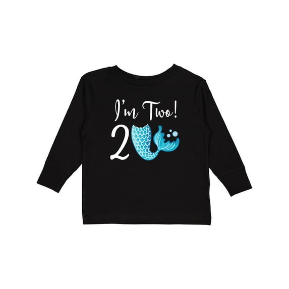 Inktastic 2nd Birthday Mermaid Party Girls Long Sleeve Toddler T-Shirt