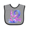 thumbnail image 1 of Inktastic 2nd Birthday Mermaid Tail Boys or Girls Baby Bib, 1 of 4
