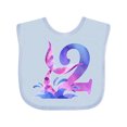 thumbnail image 1 of Inktastic 2nd Birthday Mermaid Tail Boys or Girls Baby Bib, 1 of 4