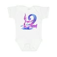 thumbnail image 1 of Inktastic 2nd Birthday Mermaid Tail Boys or Girls Baby Bodysuit, 1 of 5