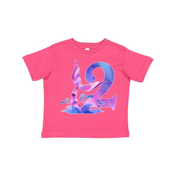 Inktastic 2nd Birthday Mermaid Tail Boys or Girls Toddler T-Shirt