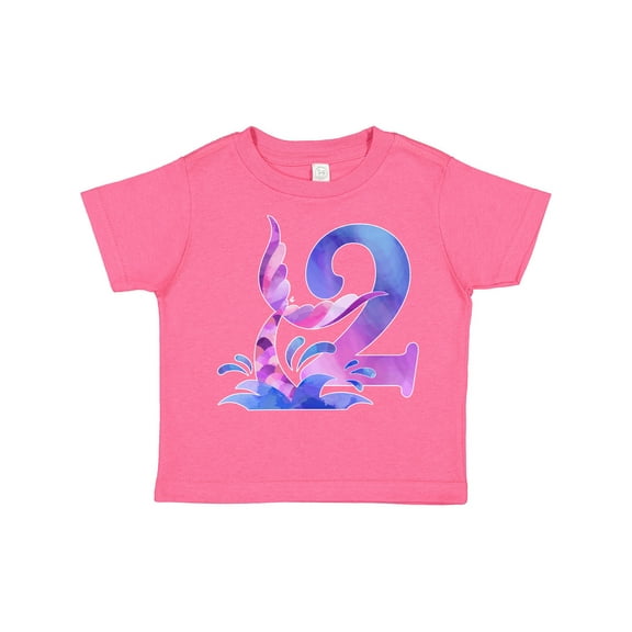 Inktastic 2nd Birthday Mermaid Tail Boys or Girls Toddler T-Shirt