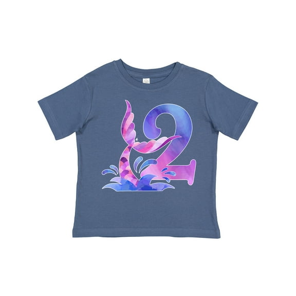 Inktastic 2nd Birthday Mermaid Tail Boys or Girls Toddler T-Shirt