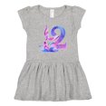 thumbnail image 1 of Inktastic 2nd Birthday Mermaid Tail Girls Toddler Dress, 1 of 5