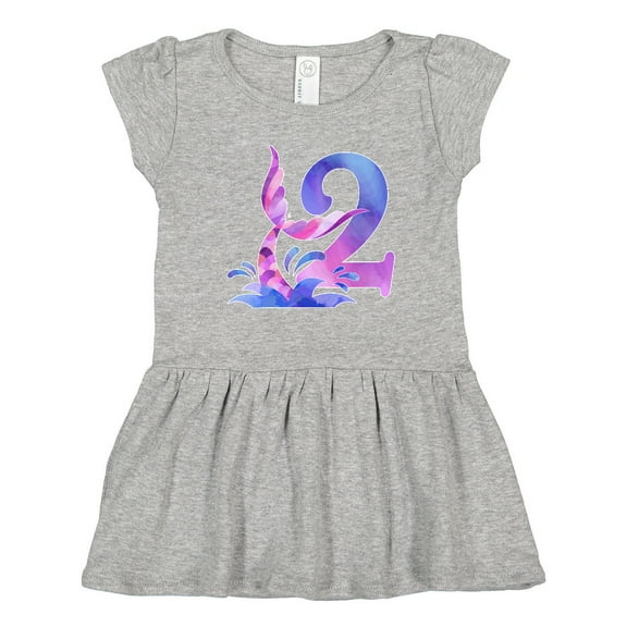 Inktastic 2nd Birthday Mermaid Tail Girls Toddler Dress