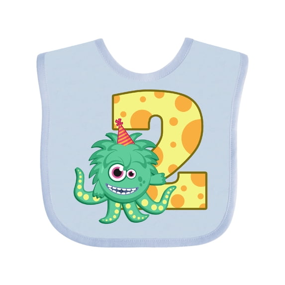 Inktastic 2nd Birthday Monster Boys or Girls Baby Bib