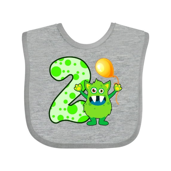 Inktastic 2nd Birthday Monster Boys or Girls Baby Bib
