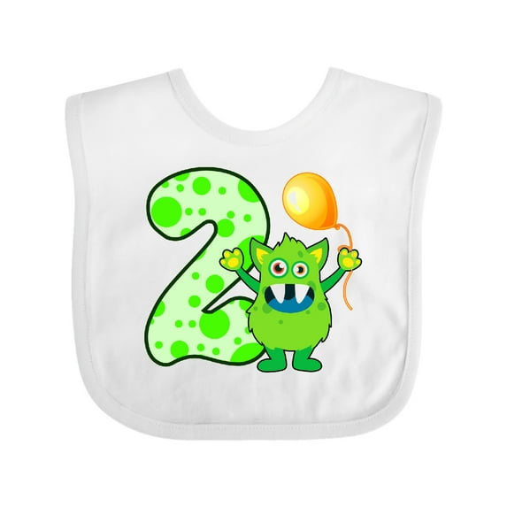 Inktastic 2nd Birthday Monster Boys or Girls Baby Bib