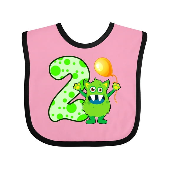 Inktastic 2nd Birthday Monster Boys or Girls Baby Bib