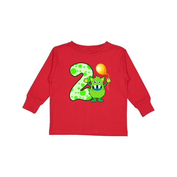 Inktastic 2nd Birthday Monster Boys or Girls Long Sleeve Toddler T-Shirt