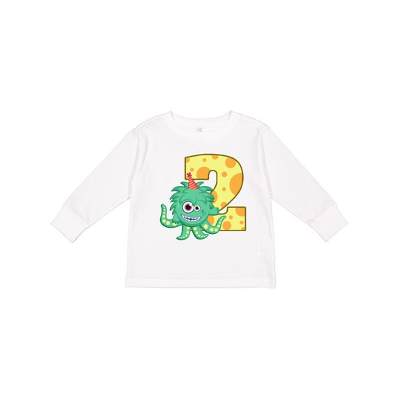 Inktastic 2nd Birthday Monster Boys or Girls Long Sleeve Toddler T-Shirt