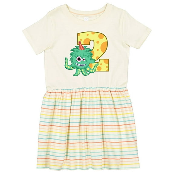 Inktastic 2nd Birthday Monster Girls Toddler Dress