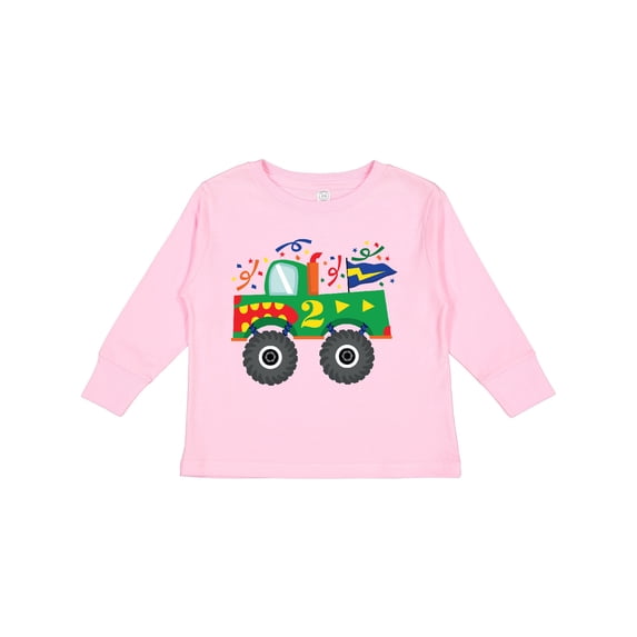Inktastic 2nd Birthday Monster Truck Boys Long Sleeve Toddler T-Shirt