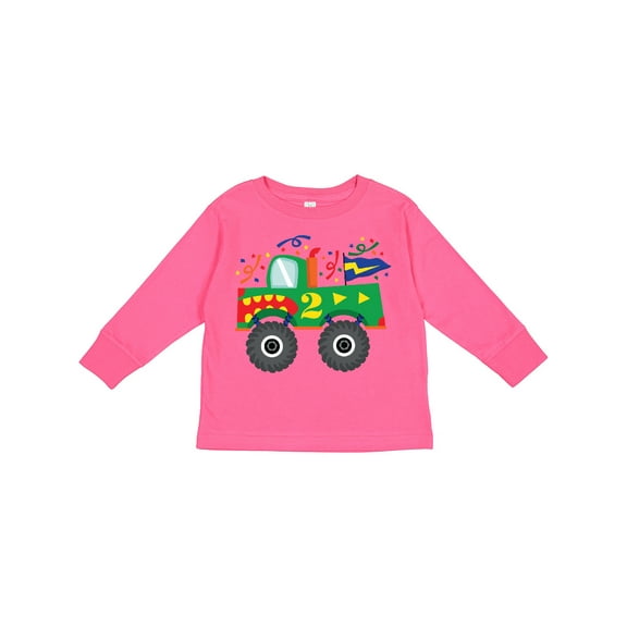 Inktastic 2nd Birthday Monster Truck Boys Long Sleeve Toddler T-Shirt