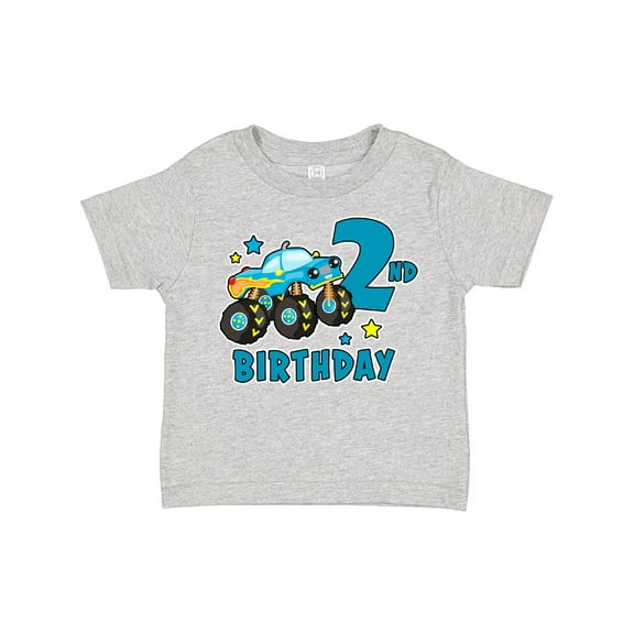 Inktastic 2nd Birthday Monster Truck Boys Toddler T-Shirt