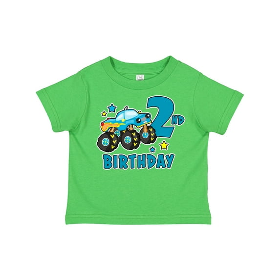 Inktastic 2nd Birthday Monster Truck Boys Toddler T-Shirt