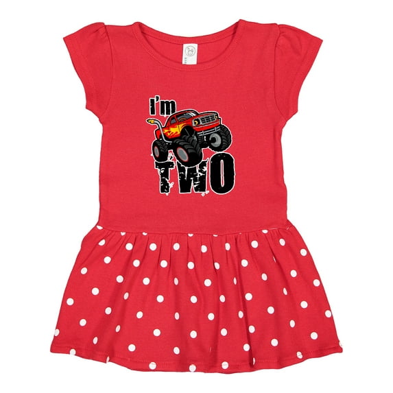 Inktastic 2nd Birthday Monster Truck Girls Toddler Dress