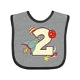 thumbnail image 1 of Inktastic 2nd Birthday Outer Space Theme Boys or Girls Baby Bib, 1 of 4