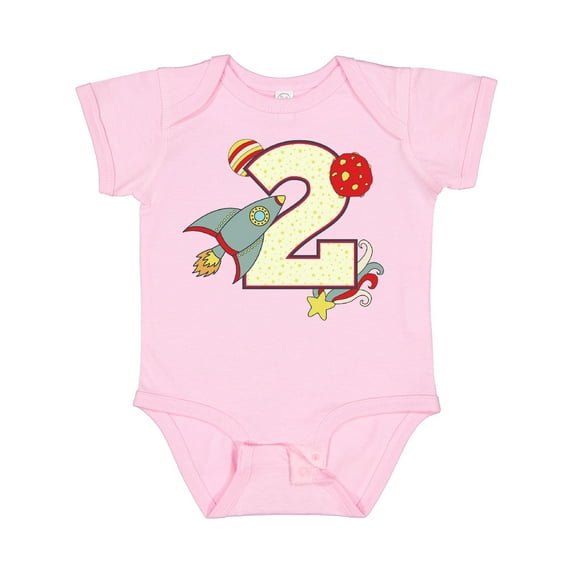 Inktastic 2nd Birthday Outer space Theme Boys or Girls Baby Bodysuit