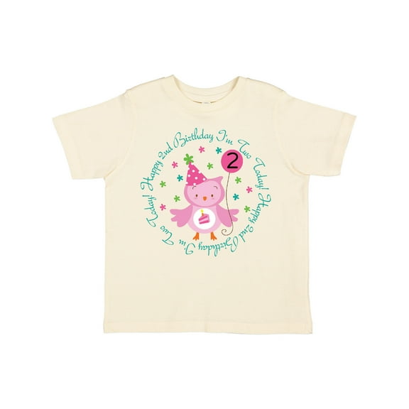 Inktastic 2nd Birthday Owl I'm Two Years Old Girls Girls Toddler T-Shirt