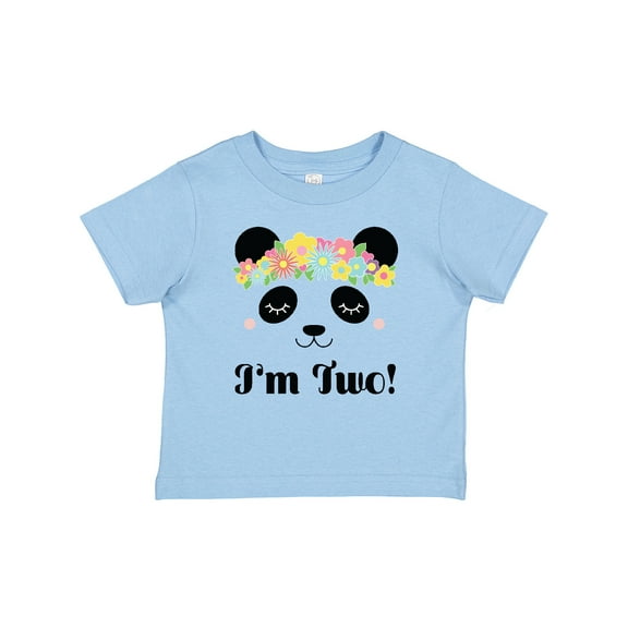 Inktastic 2nd Birthday Panda Face 2 Year Old Girl Girls Baby T-Shirt