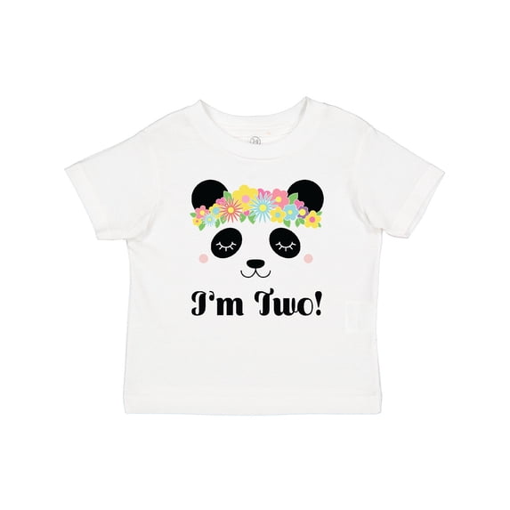 Inktastic 2nd Birthday Panda Face 2 Year Old Girl Girls Baby T-Shirt