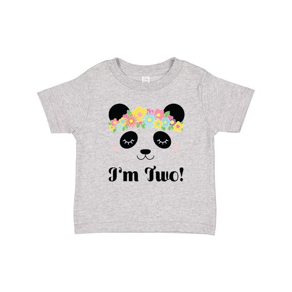 Inktastic 2nd Birthday Panda Face 2 Year Old Girl Girls Baby T-Shirt