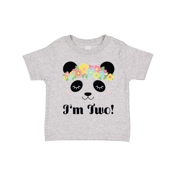 Inktastic 2nd Birthday Panda Face 2 Year Old Girl Girls Toddler T-Shirt