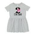 thumbnail image 1 of Inktastic 2nd Birthday Party Girls Flamingo Girls Toddler Dress, 1 of 5