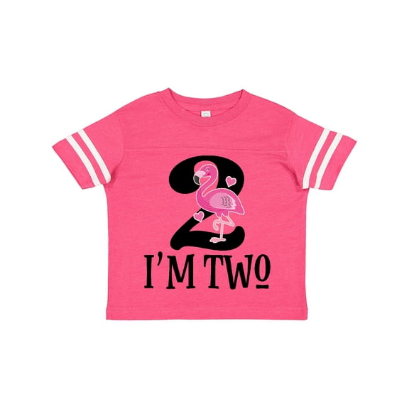 Inktastic 2nd Birthday Party Girls Flamingo Girls Toddler T-Shirt
