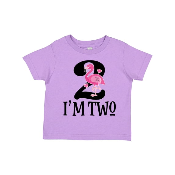 Inktastic 2nd Birthday Party Girls Flamingo Girls Toddler T-Shirt