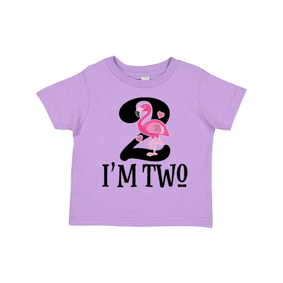 Inktastic 2nd Birthday Party Girls Flamingo Girls Toddler T-Shirt