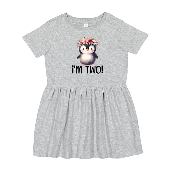Inktastic 2nd Birthday Party Penguin 2 Year Old Girl Girls Toddler Dress