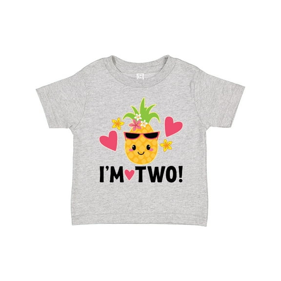 Inktastic 2nd Birthday Pineapple Girls Hawaiian Girls Toddler T-Shirt