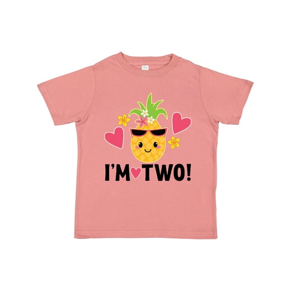 Inktastic 2nd Birthday Pineapple Girls Hawaiian Girls Toddler T-Shirt