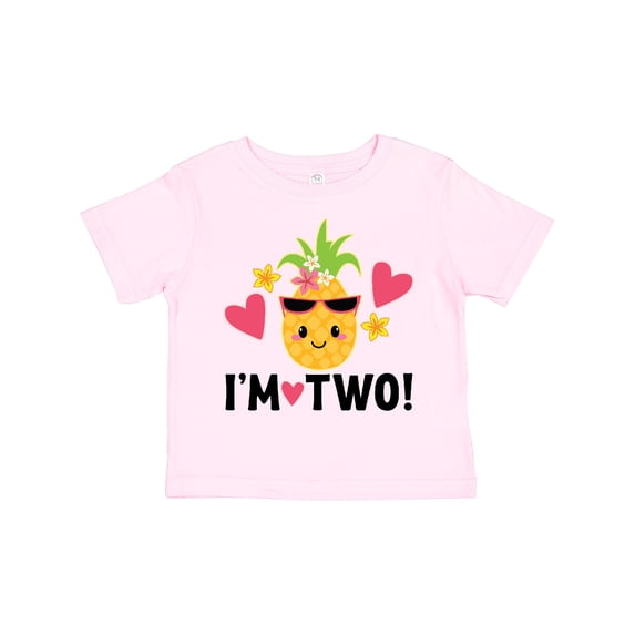 Inktastic 2nd Birthday Pineapple Girls Hawaiian Girls Toddler T-Shirt