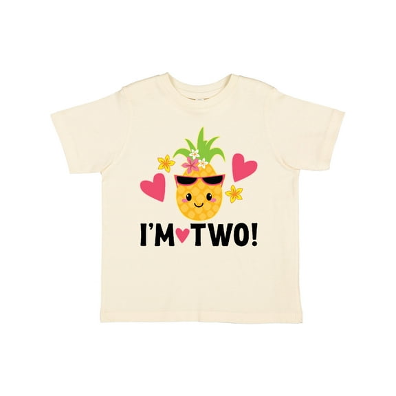 Inktastic 2nd Birthday Pineapple Girls Hawaiian Girls Toddler T-Shirt