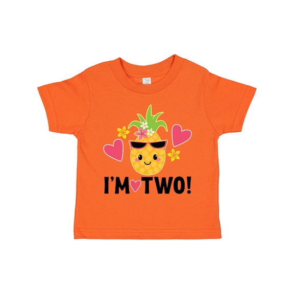 Inktastic 2nd Birthday Pineapple Girls Hawaiian Girls Toddler T-Shirt