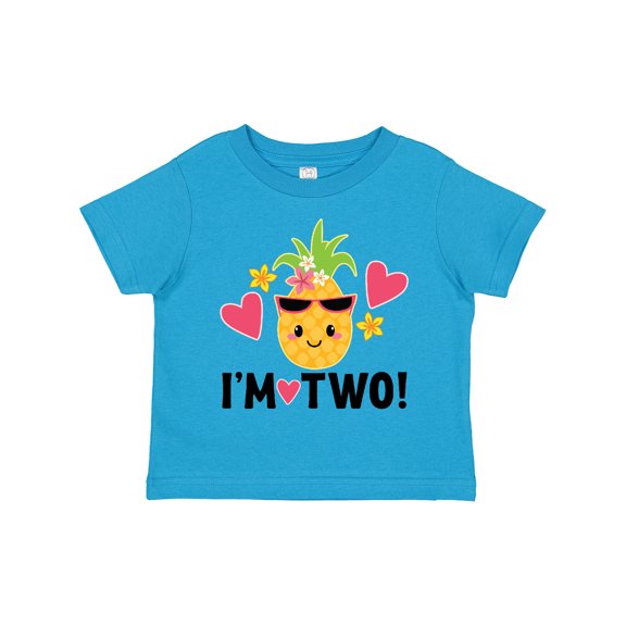 Inktastic 2nd Birthday Pineapple Girls Hawaiian Girls Toddler T-Shirt