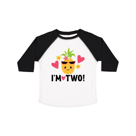 Inktastic 2nd Birthday Pineapple Girls Hawaiian Girls Toddler T-Shirt